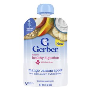 מחית פירות Gerber 12+ חודשים - מנגו בננה תפוח