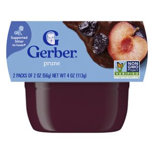 מחית פירות Gerber - שזיפים - מאכל ראשון לתינוק (2 יח')