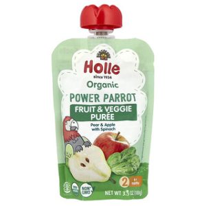 מחית פירות וירקות אורגנית Holle - אגס תפוח תרד