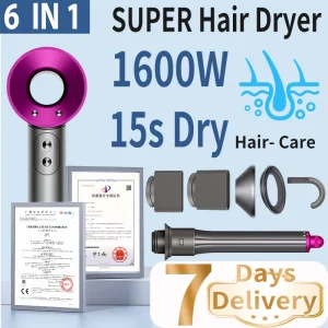 מייבש שיער מקצועי 1600W - יונים שליליים - 220V