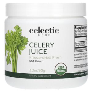 מיץ סלרי אורגני Eclectic Herb - 90 גרם - בריאות טבעית