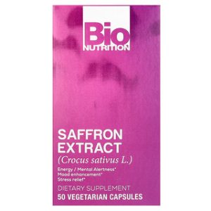 מיצוי זעפרן Bio Nutrition - 50 כמוסות טבעוניות