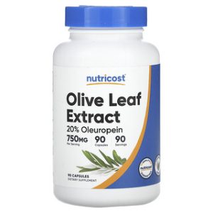 מיצוי עלי זית Nutricost 750 מ"ג - 90 כמוסות