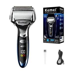 מכונת גילוח חשמלית Kemei KM-3215 לגבר- 5 להבים