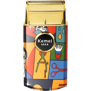 מכונת גילוח מקצועית לגבר Kemei - טיטניום וגרפיטי
