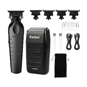 מכונת תספורת Kemei מקצועית - גוזם זקן ושיער