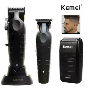 מכונת תספורת Kemei מקצועית לגבר - קיט מלא