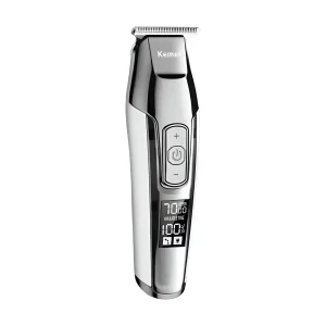 מכונת תספורת מקצועית Kemei KM-5027 - נטענת LCD