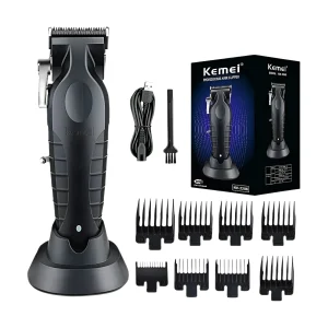 מכונת תספורת מקצועית Kemei לגברים - אלחוטית נטענת