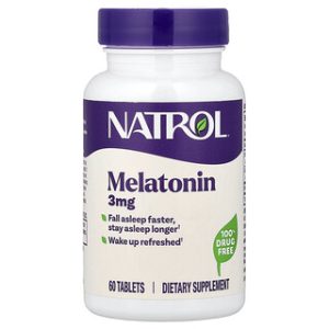 מלatonin Natrol 3 מ"ג - 60 טבליות לשינה טובה