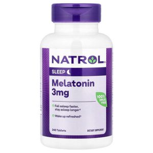 מלatonin Natrol 3mg - 240 טבליות - לשינה טובה