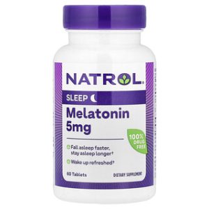 מלatonin Natrol 5 מ"ג - 60 טבליות - לשינה איכותית