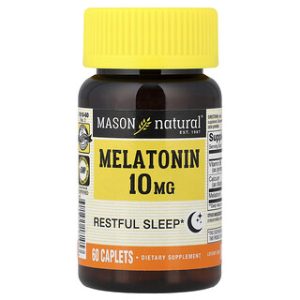 מלטונין 10 מ"ג Mason Natural - שינה טובה יותר , 60 כמוסות