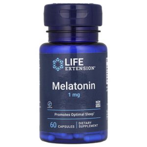 מלנטונין 1 מ"ג Life Extension - כדורי שינה טבעיים 60 יח'