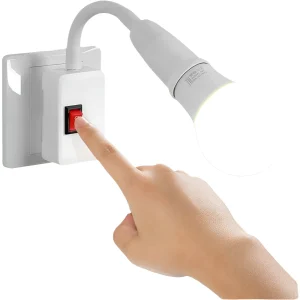 ממיר מנורה E27 עם מתג - בסיס מנורת LED