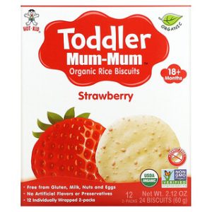 ממתקי אורז אורגני תות לתינוקות - Mum-Mum 18+ חודשים