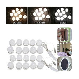 מנורת איפור LED עם USB - מראה קוסמטית נטענת