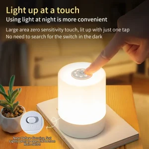 מנורת לילה LED נטענת עם שלט - לעיצוב חדר שינה