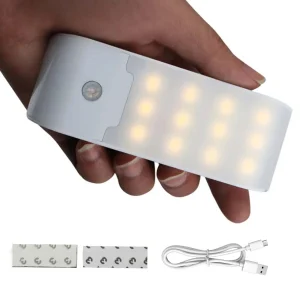 מנורת לילה LED עם חיישן תנועה- נטענת USB