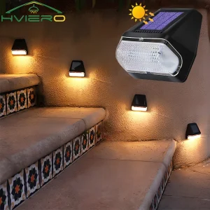 מנורת קיר סולארית LED חוץ - גן, חצר, מדרגות - IP65