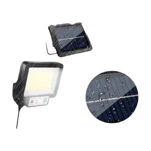 מנורת קיר סולארית LED חוץ - חיישן תנועה, 3 מצבים