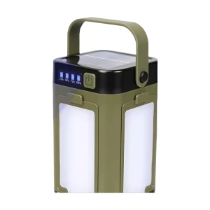 מנורת קמפינג LED נטענת סולארית מתקפלת- אווירת אש חמה