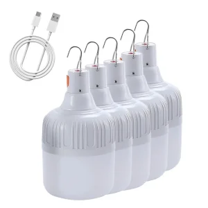 מנורת קמפינג ניידת LED נטענת USB 60W,80W - בטריה