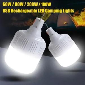 מנורת קמפינג ניידת LED - נטענת ועוצמתית לתאורה