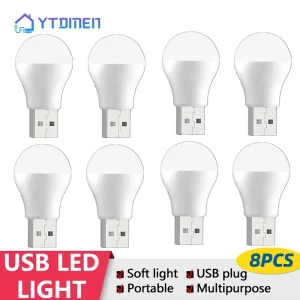 מנורת קריאה USB 8 יחידות - הגנה לעיניים ותאורה ניידת