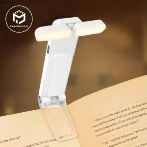 מנורת קריאה למיטה - USB נטען, קליפס ו-LED