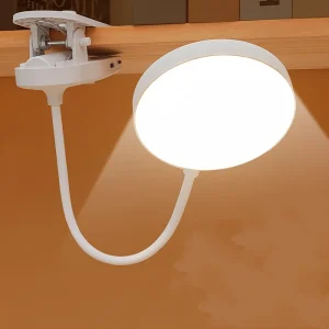 מנורת שולחן לד נטענת USB - קליפס מתקפל ונייד