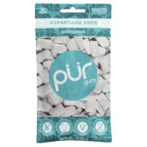 מסטיק PUR Wintergreen - 55 יחידות - טעם מרענן