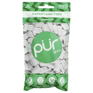 מסטיק PUR טעם ספירמנט 55 יחידות - טבעי ובריא