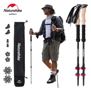 מקלות הליכה Naturehike קרבון - קלים ומתקפלים