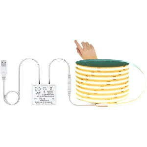 מראת איפור עם תאורה - פס לד COB נטען USB