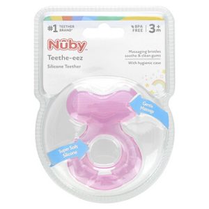משככי כאבי חניכיים לתינוקות , Nuby Teethe-eez ורוד