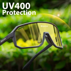 משקפי שמש רכיבה מקוטבות צהובות, גברים,נשים - UV400