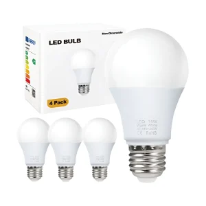 נורות LED E27 - 4 יח' - 3W-18W - לבן,חם - תאורה ביתית