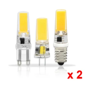 נורות LED ספוטלייט G4 G9 E14 - 2 יחידות - תאורה חזקה