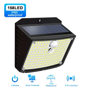 נורות סולאריות חוץ 158 LED - גן, חצר, חיישן תנועה
