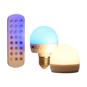 נורת LED E27 נטענת RGB-USB-שלט חכם-לבית