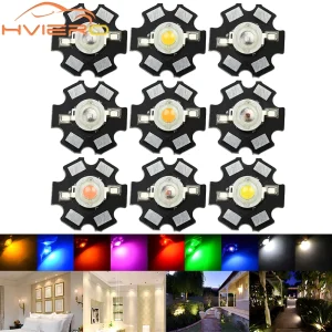 נורת LED חזקה עם צ'יפ - 10X 20mm 3V 1W-3W