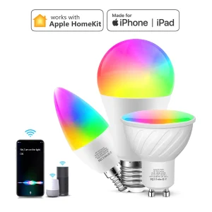 נורת LED חכמה HomeKit - GU10,E14,E27 RGB שליטה קולית