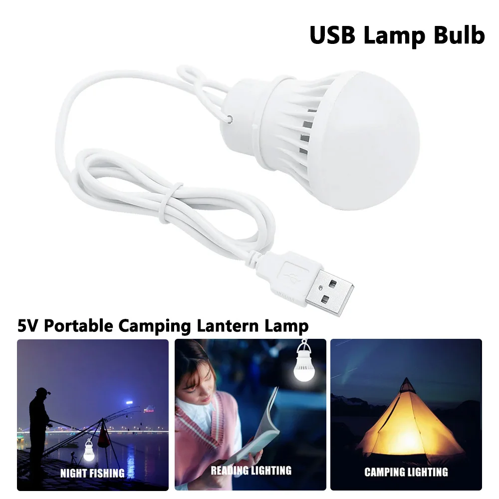 נורת LED ניידת USB לקמפינג - 3W,5W,7W