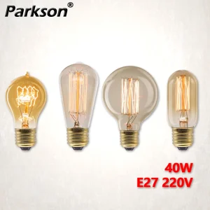 נורת אדיסון וינטג' ST64 E27 - 40W - מנורת פילמנט דקורטיבית