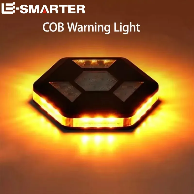 נורת אזהרה נטענת לרכב- COB LED מגנטית לקמפינג
