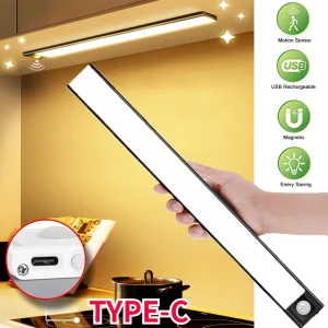 נורת לילה LED- לארון, חישה ותאורת מטבח מגנטית