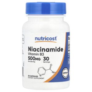 ניאצינמיד 500 מ"ג , Nutricost - תוסף תזונה 30 כמוסות