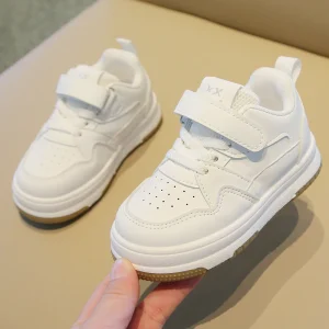 נעלי ספורט לילדים - לבן, אביב-סתיו - אל-תחליק