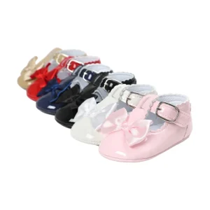 נעלי תינוקות בנות Meckior- קשת קלאסית- סוליה מונעת החלקה